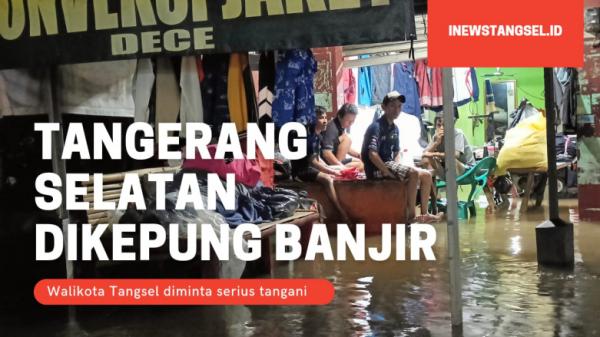 Kemacetan Sepanjang 2 Kilometer akibat Banjir di Tangerang Selatan