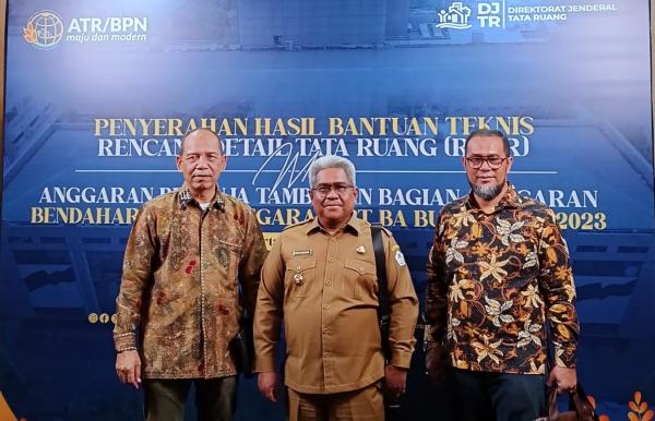Pj Bupati Aceh Utara Terima  Hasil Bantuan Teknis RDTR dari Kementerian ATR/BPN