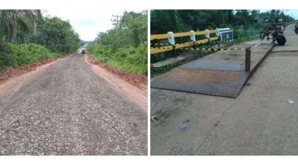 PT PSMI Way Kanan Bantu Perbaiki Jembatan Way Langka dan Buat Jalan Alternatif di Sari Jaya