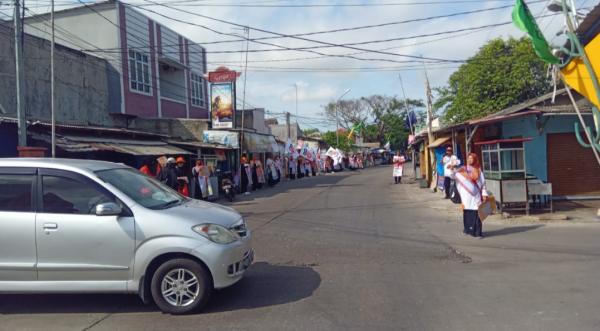Serukan Pemilu 2024, Simpatisan PKS Turun ke Jalan di Pontang Serang