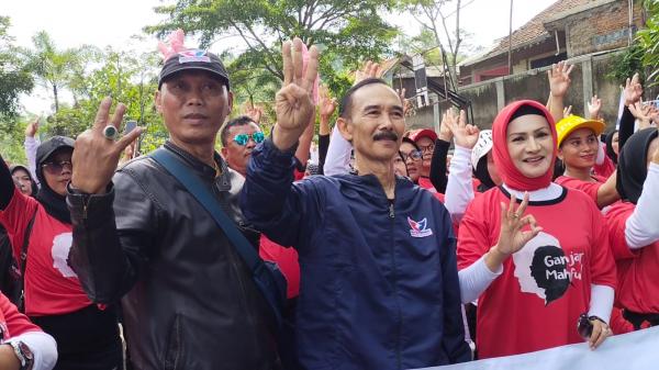 Caleg DPR RI Partai Perindo Kampanyekan Ganjar-Mahfud di Limbangan Garut
