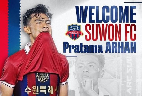 Pratama Arhan Gabung Klub Liga Korsel Suwon FC