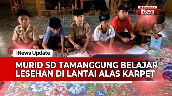VIDEO: Murid SD Tamanggung Tasikmalaya Bertahun-tahun Belajar Lesehan di Lantai Beralaskan Karpet