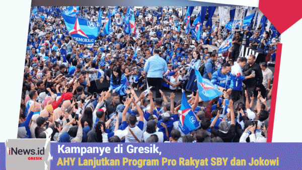 Kampanye di Gresik, AHY Pastikan Melanjutkan Program Pro Rakyat SBY dan Jokowi