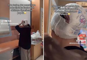 Hijabers Ini ke Kantor Lupa Pakai Ciput, Digantinya Malah Pakai Popok Viral di Medsos