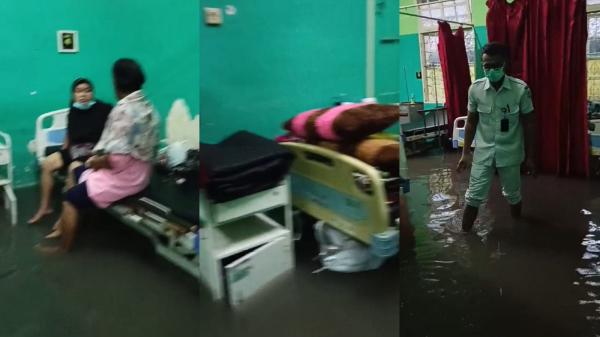 Ruang Perawatan RSUD dr. Soekardjo Kota Tasikmalaya Terendam Banjir