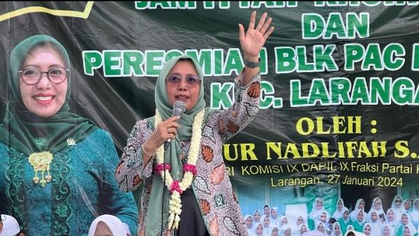 Anggota Komisi IX DPR-RI Nur Nadlifah Resmikan BLK Fatayat NU di Larangan Brebes
