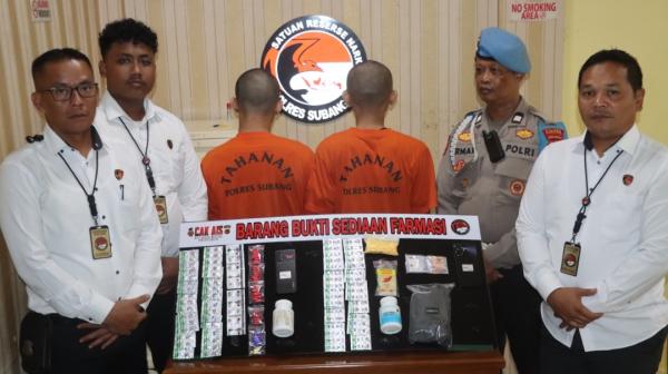 2 Pengedar Obat Tanpa Izin Ditangkap Satnarkoba Polres Subang