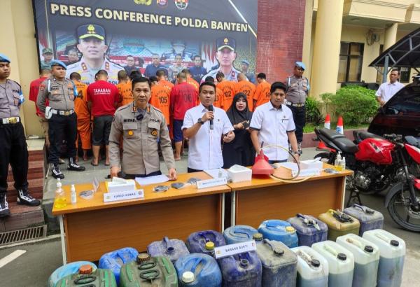 Polisi Bongkar Kasus Penyalahgunaan BBM Subsidi di Banten, 15 Tersangka Ditangkap