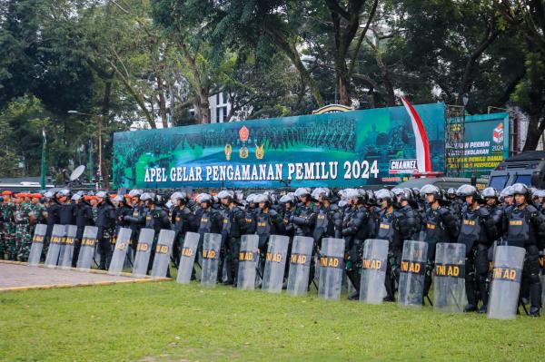 Pemko Medan Ikut Apel Pasukan Pengamanan Pemilu 2024