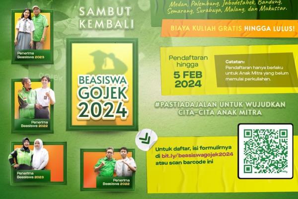 Cara Daftar Beasiswa Gojek untuk Anak Mitra di Tahun 2024