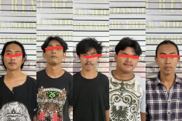 Polisi Gerak Cepat! Amankan 5 Pelaku Penyerangan di Gang Wongso Medan