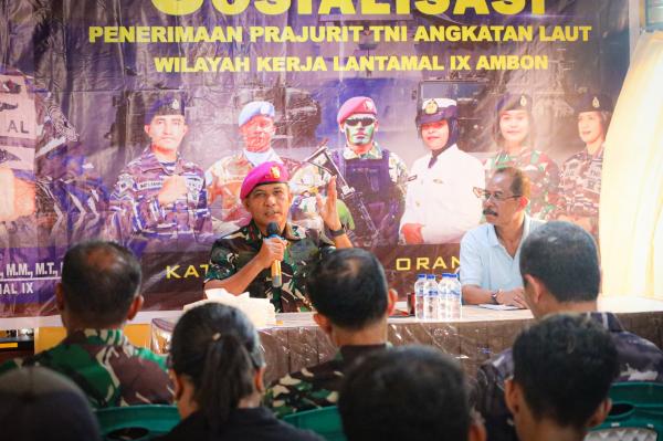 Danlantamal Ambon Brigjen Said Latuconsina Sosialisasi Penerimaan Prajurit TNI AL