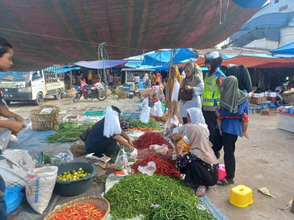 Cegah Inflasi, Polres Rohil Gencar Cek Harga di Pasar