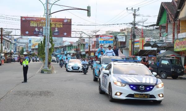 Polisi Lakukan Pengamanan Rute Kampanye Konvoi di Pidie Aceh