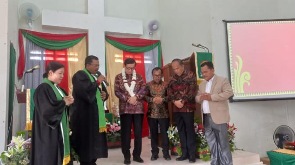 Menkumham Hadiri HUT Gereja BNKP Resort-42 Tanjung Anom: Jemaat Bersatu, Pembangunan Terwujud