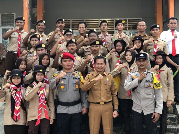 Polres Rohul Sampaikan Bahaya Hoaks Jelang Pemilu 2024 Kepada Pemilih Pemula