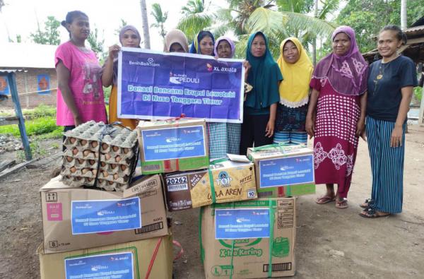 Erupsi Gunung Lewotobi Nusa Tenggara Timur, XL Axiata Salurkan Bantuan untuk Warga