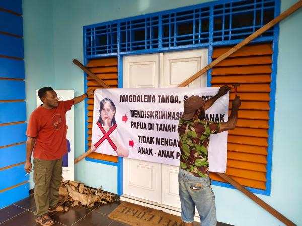 Merasa di Diskriminasikan Pimpinan, Pegawai Orang Asli Papua Palang Kantor BWS Papua Merauke
