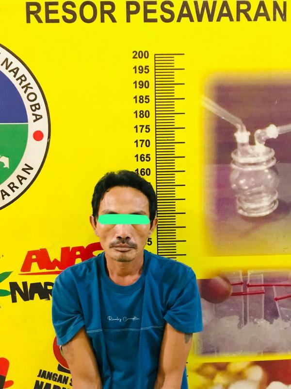 Diduga Membawa 7 Bungkus Sabu,Seorang Pria Diamankan Satres Narkoba Pesawaran