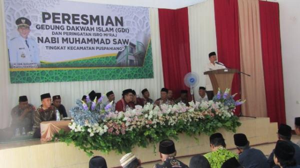 Ade Sugianto Apresiasi Pembangunan Gedung Dakwah Islam di Kecamatan Puspahiang Secara Mandiri