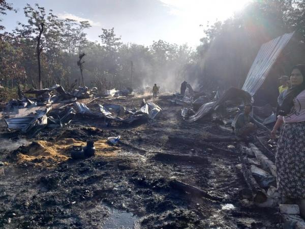 Diduga Gas Elpiji Bocor, Kandang Ayam di Kalijambe Sragen Ludes Terbakar