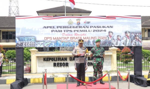 Apel Pergeseran Pasukan Pengamanan Pemilu, Kapolres Cilegon Tekankan 5 Hal Penting Ini