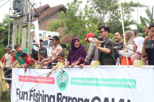Akhiri Masa Kampanye, Jatim Beragam Nganjuk-Jombang Gelar Fun Fishing