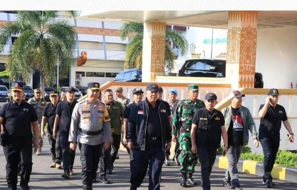 Gubernur Lampung Hadiri Apel Siaga Pengawasan Masa Tenang dan Pemungutan Penghitungan Suara Pemilu