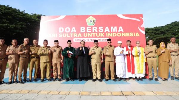 Jelang Pemungutan Suara, Pemprov Sultra Gelar Doa Bersama untuk Indonesia dan Pemilu Damai