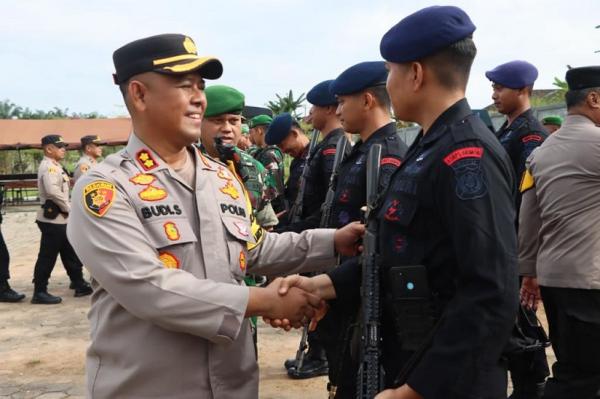 Polres Rohul Siagakan Pasukan Power On Hand dan Tingkatkan Patroli Sinergitas TNI-Polri Jelang Penco