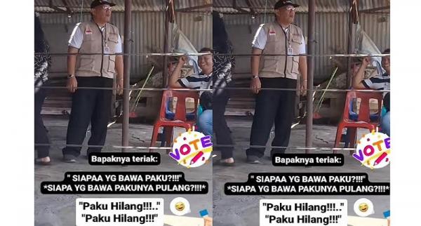 Lucu, Drama Kehilangan Paku di TPS Medan Bikin Gelak Tawa