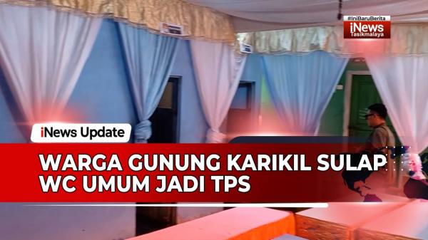 VIDEO: Tak Ada Lahan Kosong, Warga Gunung Karikil Tasikmalaya Sulap WC Umum Jadi TPS