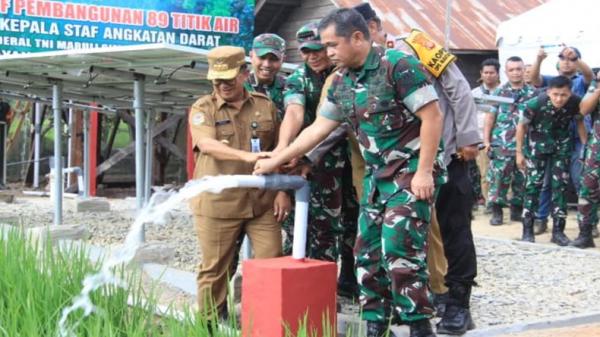 TNI AD Bangun 89 Titik Air di Kutai Kartanegara, Ditargetkan Aliri 1.636 Hektar Sawah