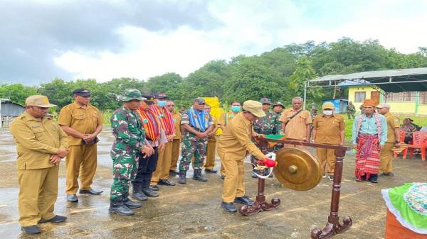 Program TMMD Ke-119 Tahun 2024 di Desa Makun Timor Tengah Utara Resmi Dibuka Hari Ini