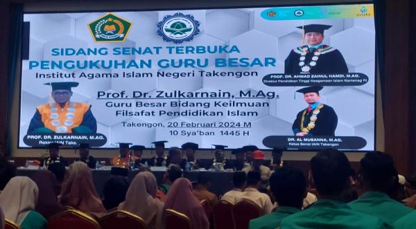 Prof. Zulkarnaen Resmi Dikukuhkan Sebagai Guru Besar Filsafat Pendidikan Islam