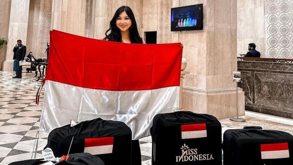 Siap Unjuk Gigi di Miss World 2024,Miss Indonesia Audrey Vanessa Tiba di India