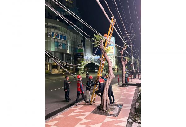 Jaga Estetika Kota, PLN Icon Plus Lakukan Pembongkaran Kabel Tidak Terpakai di Surabaya