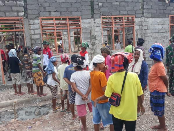 Semangat Gotong royong di Desa Makun TTU, Kunci Keberhasilan Program TMMD
