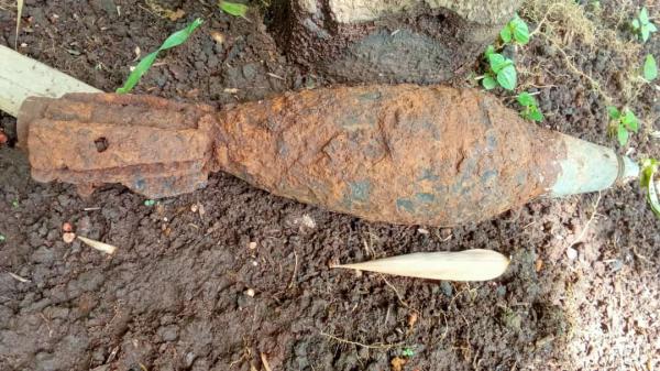 Masyarakat Temukan Mortir Sepanjang 25cm di Kaki Gunung Haruman Garut