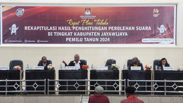 Pleno Rekapitulasi Perolehan Suara Pemilu Tingkat Kabupaten Jayawijaya Mulai Digelar