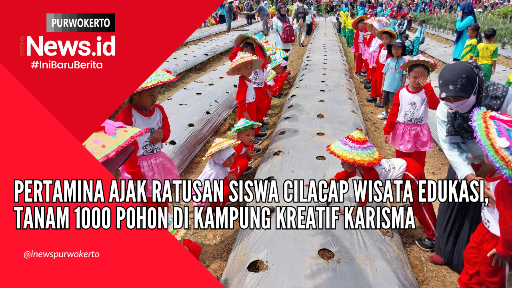 Pertamina Ajak Ratusan Siswa Cilacap Wisata Edukasi, Tanam 1000 Pohon di Kampung Kreatif Karisma