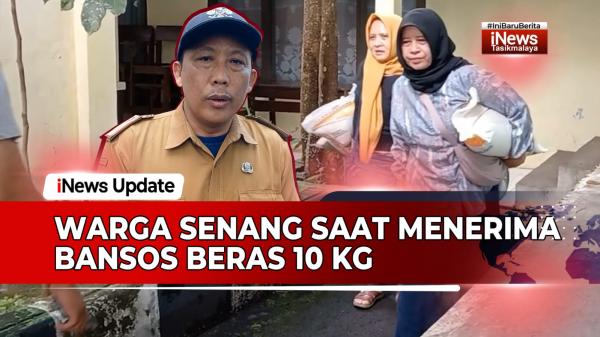 VIDEO: Bahagianya Warga Kelurahan Kahuripan Tasikmalaya saat Menerima Bansos Beras 10 Kg