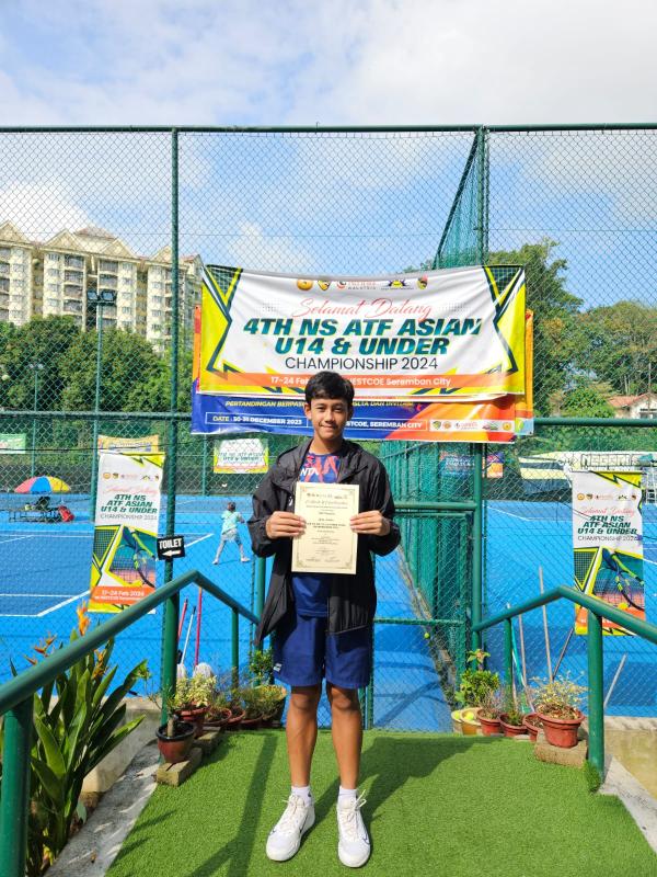 Petenis Muda Kabupaten Bogor Fakhri Akbar Siregar Raih Prestasi Fantastis di Malaysia