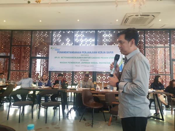 BPJS Ketenagakerjaan Medan Utara Teken Kerja Sama dengan Wadah Penggerak Jaminan Sosial Indonesia