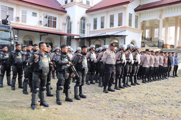 Amankan Rapat Pleno Rekapitulasi Suara di Kabupaten Pidie Jaya, Ratusan Polisi Disiagakan