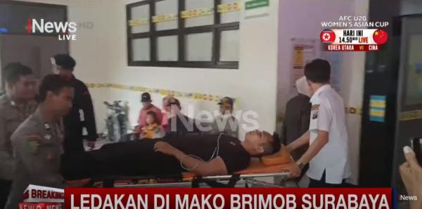 Dua Personel Brimob Diduga Korban Ledakan di Mako Surabaya, Dilarikan ke RS Bhayangkara