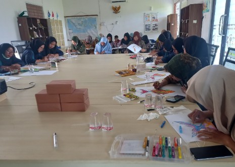 Perpustakaan Cirebon Power, Gelar Pelatihan Menggambar untuk Guru TK