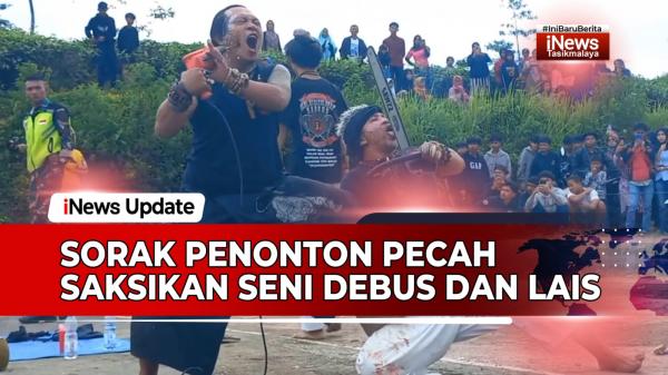 Video: Sorak Penonton Pecah Saksikan Seni Debus dan Lais di Taraju Tasikmalaya