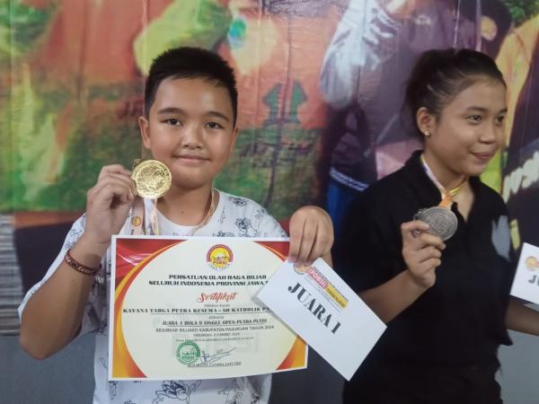 Kayana, Bocah 12 Tahun Berhasil Sabet Juara Biliar se-Kabupaten Pasuruan